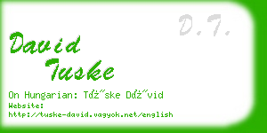 david tuske business card